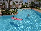 looking towards our apartment across the pool